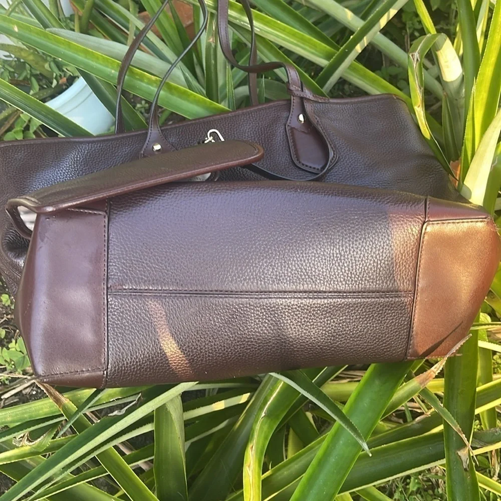 MICHAEL KORS Eva pebbled leather tote bag barolo